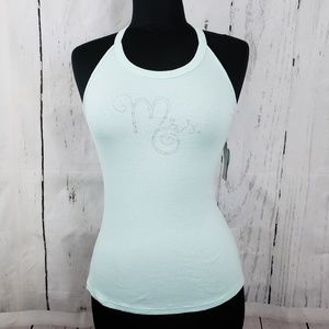 Betsey Johnson Mrs. Blue Tank Top Sz M NWT